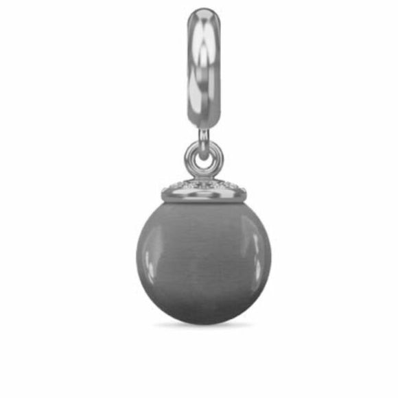 ENDLESS SILVER GREY MOON ECLIPSE CHARM