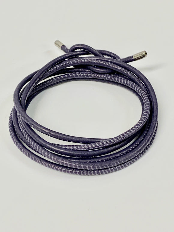 ENDLESS PURPLE LEATHER NECKLACE