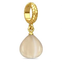 ENDLESS SILVER GOLD PLATED CHAMPAYNE SNAKE EYE CHARM