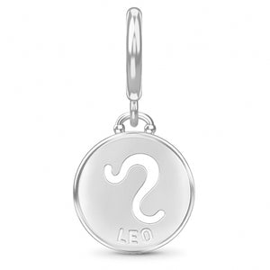 ENDLESS SILVER LEO ZODIAC COIN CHARM
