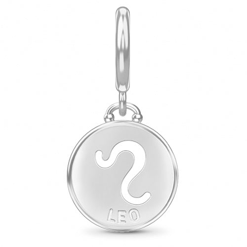 ENDLESS SILVER LEO ZODIAC COIN CHARM