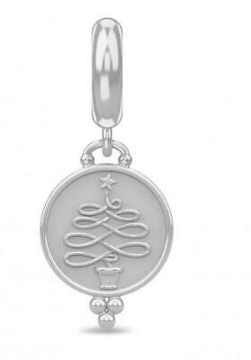 ENDLESS SILVER CHRISTMAS TREE COIN CHARM