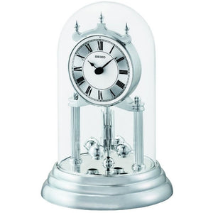 SEIKO ANNIVERSARY  SILVER COLOURED MANTEL CLOCK