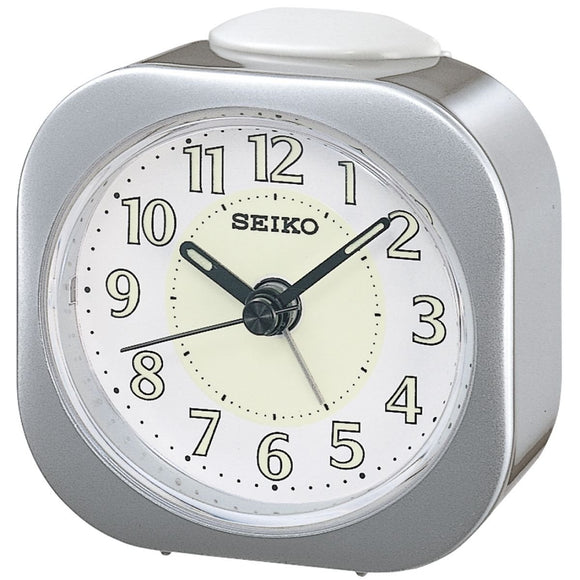 SEIKO LUMINESCENT ALARM GREY RECTANGLE CLOCK