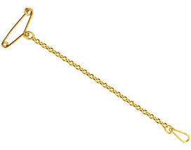 9CT BROOCH SAFETY CHAIN