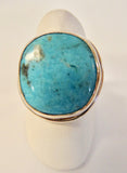 BRAVE SILVER ROUND TURQUOISE RING