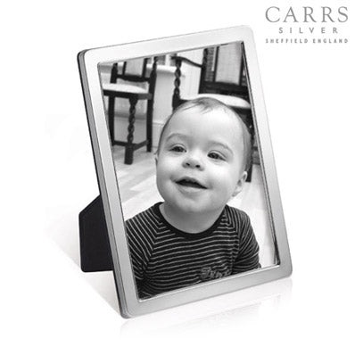 CARRS STERLING SILVER NARROW PLAIN EDGED PHOTO FRAME