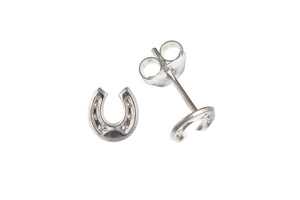 STERLING SILVER HORSESHOE STUD EARRINGS