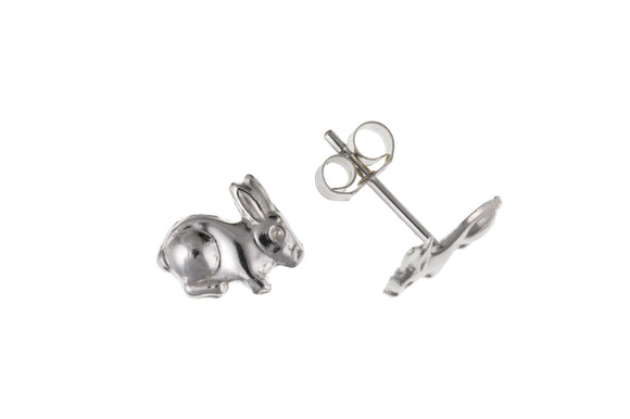 STERLING SILVER RABBIT STUD EARRINGS