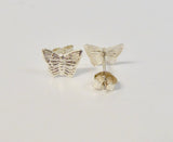 STERLING SILVER BUTTERFLY STUD EARRINGS