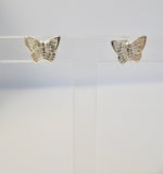STERLING SILVER BUTTERFLY STUD EARRINGS