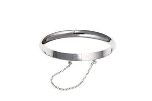 STERLING SILVER PLAIN HINGED CHILD'S BANGLE