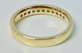 9CT GOLD & DIAMOND CHANNEL SET HALF ETERNITY RING