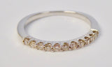 9CT WHITE GOLD & DIAMOND HALF ETERNITY RING