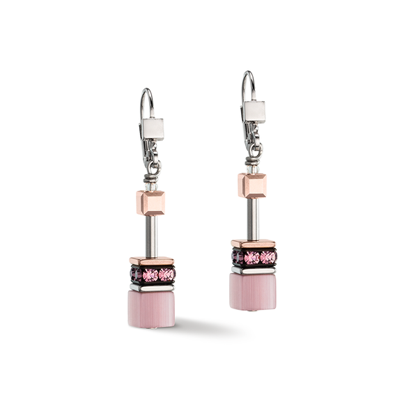 COEUR DE LION GEOCUBE ICONIC MONOCHROME LILAC DROP EARRINGS