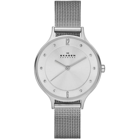 SKAGEN LADIES' ANITA SILVER MESH BRACELET WATCH