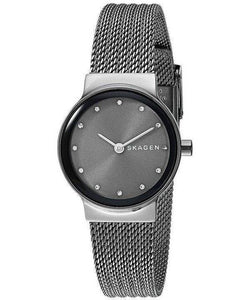 SKAGEN LADIES' FREJA DARK GREY MESH BRACELET WATCH