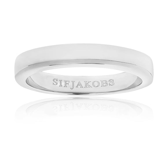 SIF JAKOBS CORTE DUE PLAIN SILVER RING