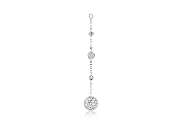 SIF JAKOBS NOVARA SILVER & CUBIC ZIRCONIA EARRING DROPPER