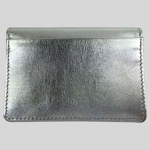 BYRON & BROWN METALLIC LEATHER TRAVEL CARD HOLDER