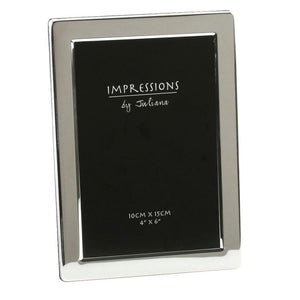 IMPRESSIONS SILVER PLATED PLAIN FLAT PHOTO FRAME