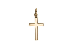 9CT GOLD MILLGRAIN EDGE CROSS PENDANT