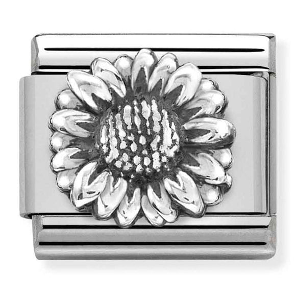 NOMINATION COMPOSABLE SILVER SUNFLOWER LINK