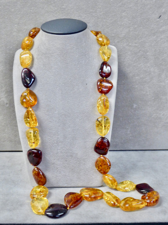 AMBER LARGE MULTI COLOURED BEAD NECKLACE 26