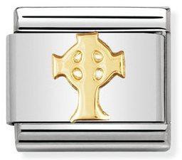 NOMINATION COMPOSABLE GOLD CELTIC CROSS LINK