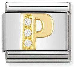 NOMINATION COMPOSABLE GOLD CZ LETTER P LINK