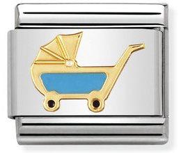 NOMINATION COMPOSABLE GOLD BLUE PRAM LINK