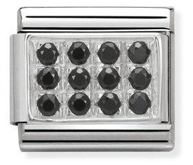 NOMINATION COMPOSABLE PAVE BLACK LINK