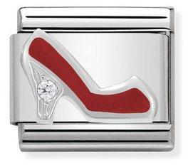 NOMINATION COMPOSABLE SILVER RED SHOE LINK