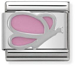NOMINATION COMPOSABLE SILVER PINK BUTTERFLY LINK