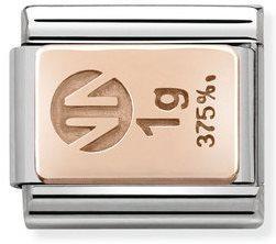 NOMINATION COMPOSABLE ROSE GOLD BAR LINK