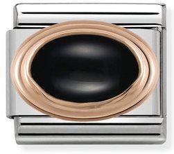 NOMINATION COMPOSABLE BLACK AGATE LINK