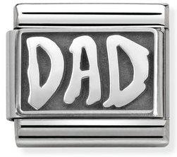 NOMINATION COMPOSABLE BLACK INLAY DAD LINK