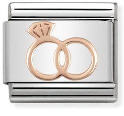 NOMINATION COMPOSABLE ROSE GOLD RINGS LINK