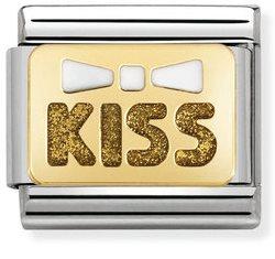 NOMINATION COMPOSABLE GOLD BOW KISS LINK