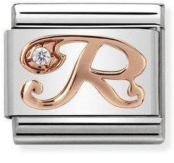 NOMINATION COMPOSABLE ROSE GOLD LETTER R LINK