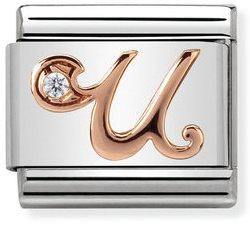 NOMINATION COMPOSABLE ROSE GOLD LETTER U LINK