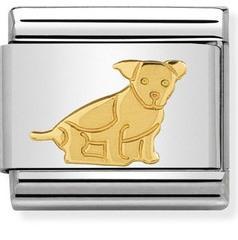 NOMINATION COMPOSABLE GOLD SITTING DOG LINK