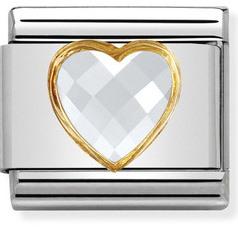 NOMINATION COMPOSABLE WHITE HEART LINK