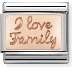 NOMINATION COMPOSABLE ROSE GOLD I LOVE FAMILY LINK