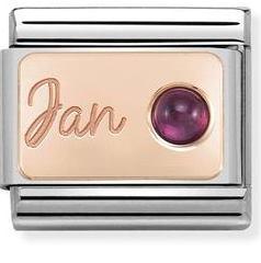 NOMINATION COMPOSABLE ROSE GOLD JANUARY LINK
