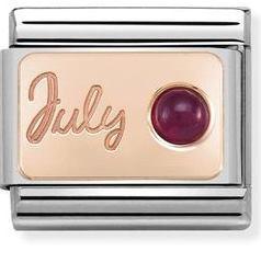 NOMINATION COMPOSABLE ROSE GOLD JULY LINK