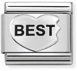 NOMINATION COMPOSABLE SILVER BEST HEART LINK