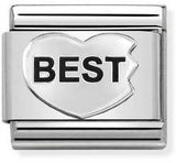 NOMINATION COMPOSABLE SILVER BEST HEART LINK