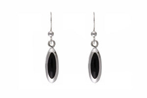 STERLING SILVER ONYX DROP EARRINGS