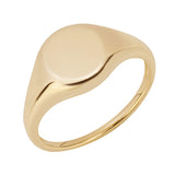 9CT YELLOW GOLD BEVELLED EDGE SIGNET RING
